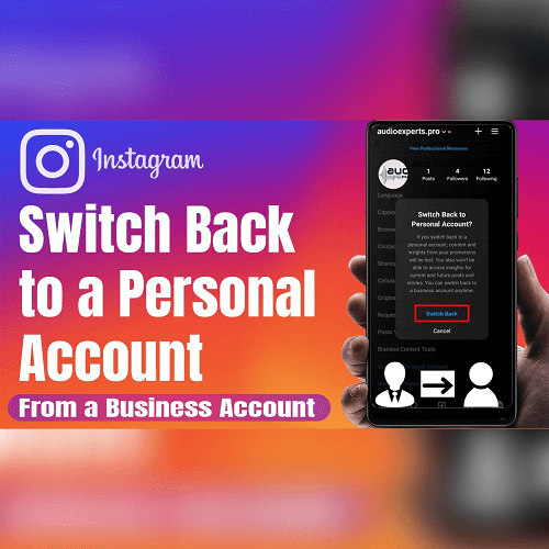 how to switch back to a personal account on Instagram 2025